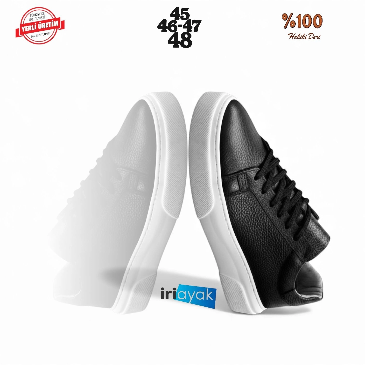 Büyük Numara Hakiki Deri 40-48 / Rahat Taban Casual Ayakkabı / Erkek - Günlük Kullanıma Uygun