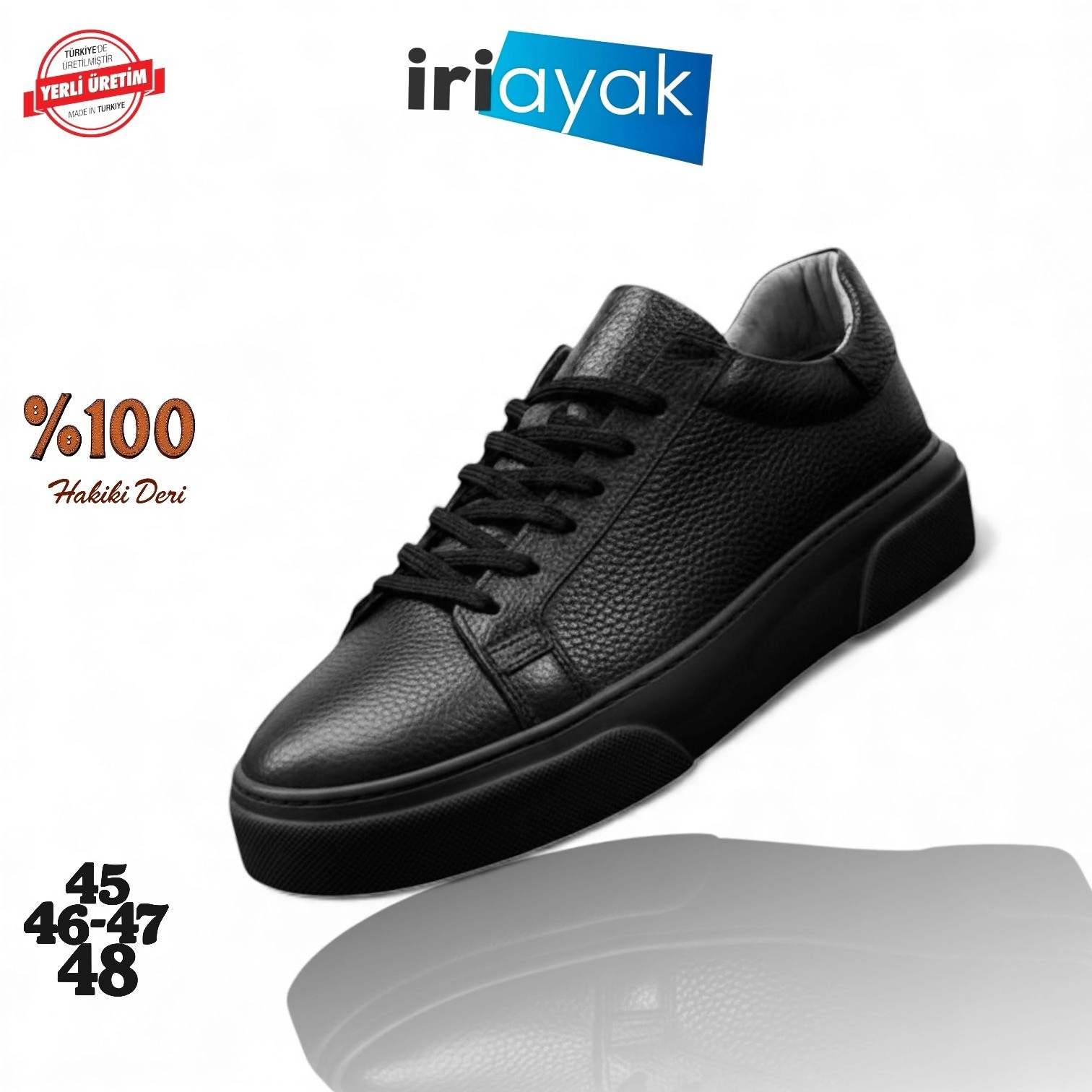  Büyük Numara Hakiki Deri 40-48 / Rahat Taban Casual Ayakkabı / Erkek - Günlük Kullanıma Uygun