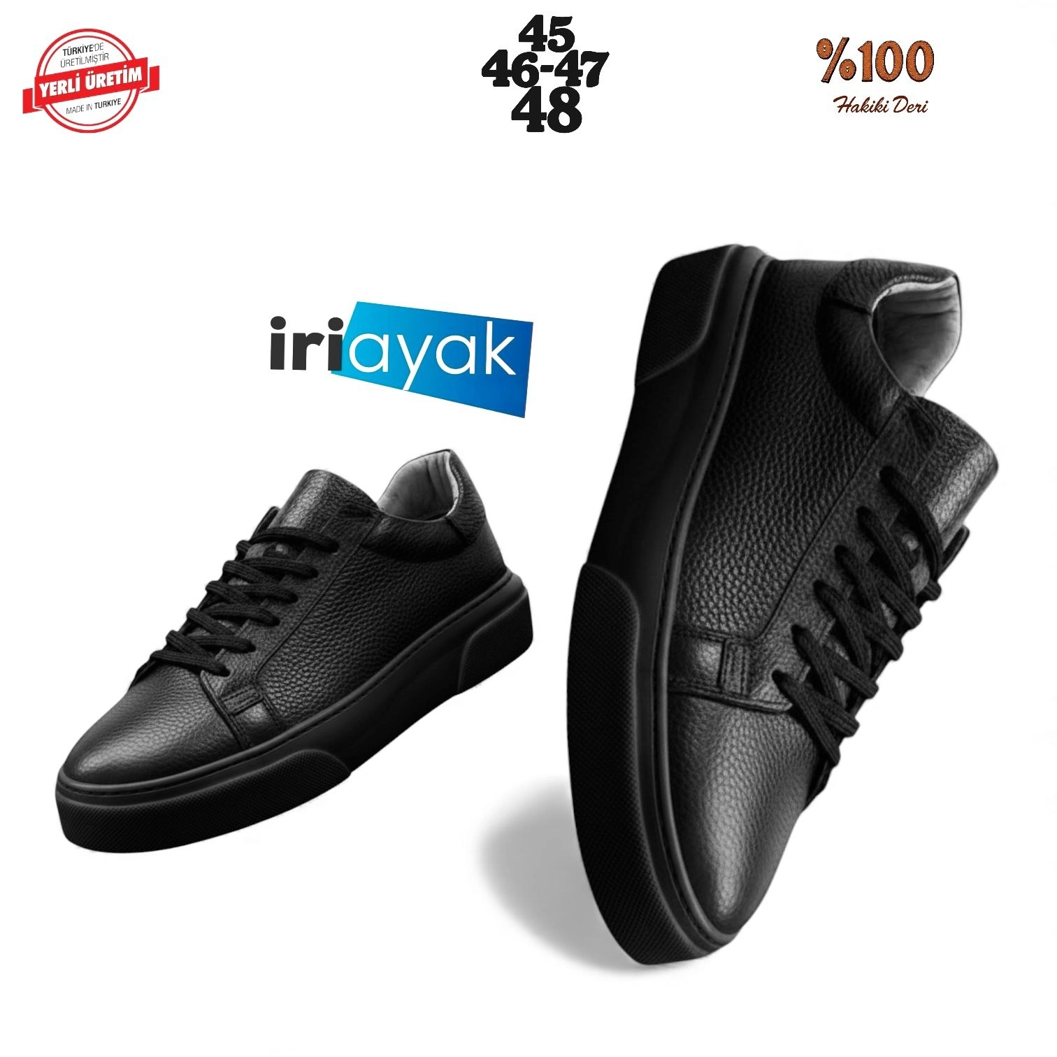  Büyük Numara Hakiki Deri 40-48 / Rahat Taban Casual Ayakkabı / Erkek - Günlük Kullanıma Uygun