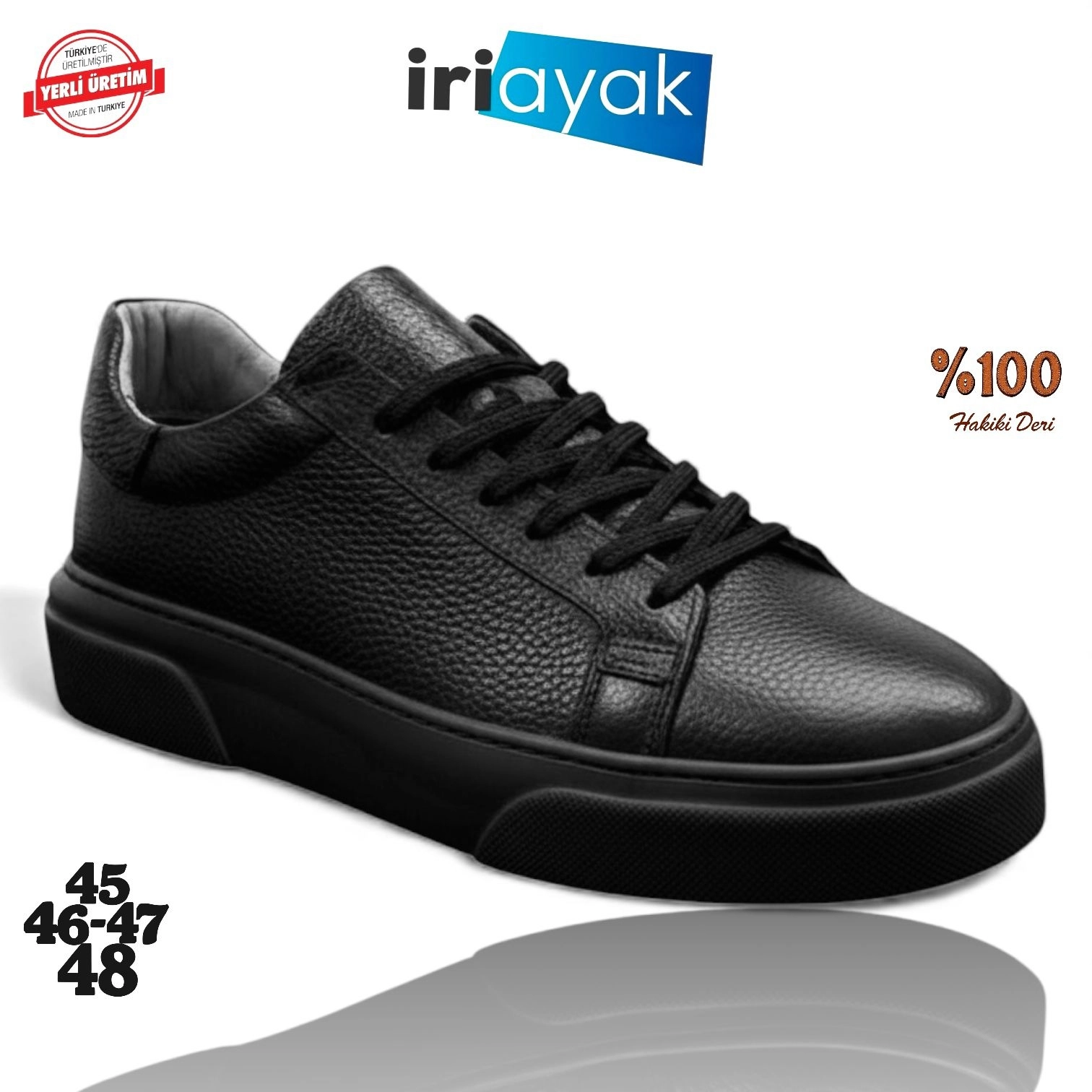  Büyük Numara Hakiki Deri 40-48 / Rahat Taban Casual Ayakkabı / Erkek - Günlük Kullanıma Uygun