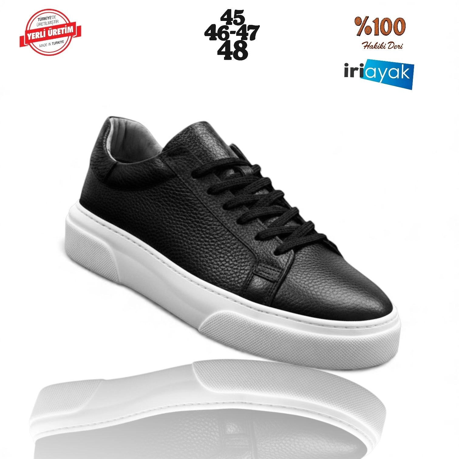 Büyük Numara Hakiki Deri 40-48 / Rahat Taban Casual Ayakkabı / Erkek - Günlük Kullanıma Uygun