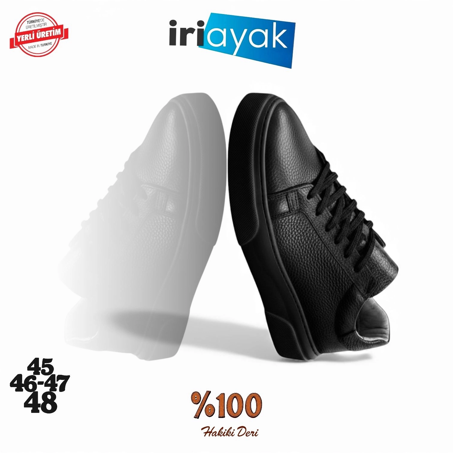  Büyük Numara Hakiki Deri 40-48 / Rahat Taban Casual Ayakkabı / Erkek - Günlük Kullanıma Uygun