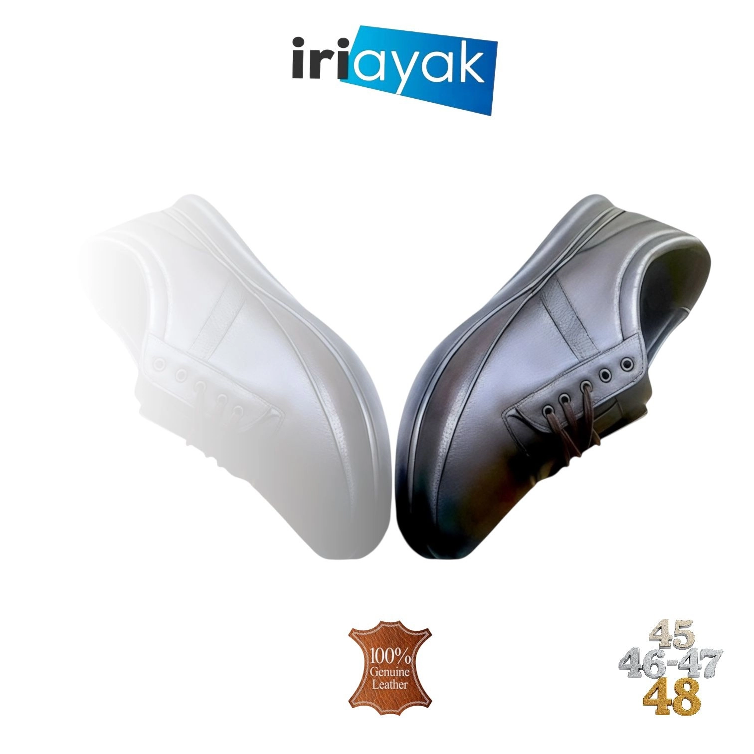 Büyük Numara Hakiki Deri 45-47 / Rahat Taban Casual Ayakkabı / Erkek - Günlük Kullanıma Uygun