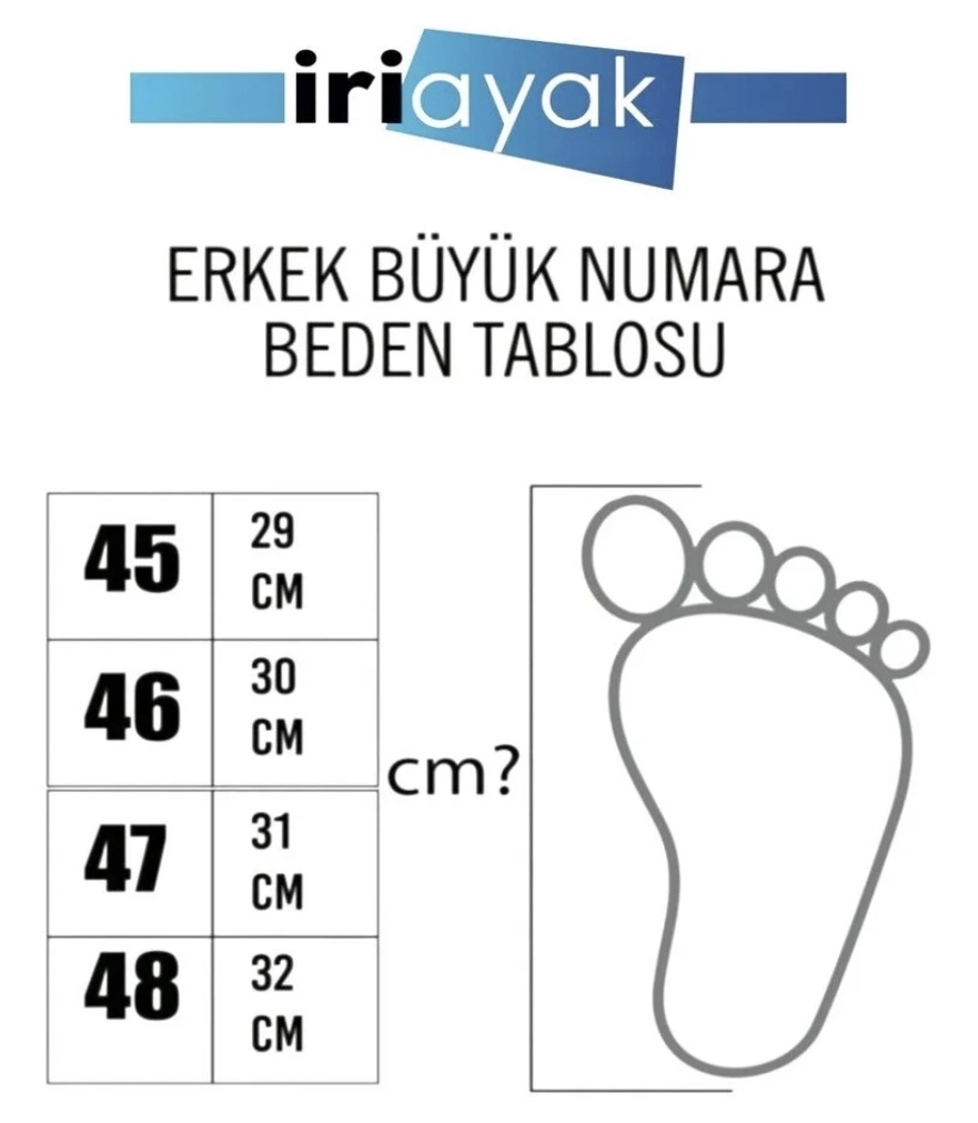 45-46-47-48 Numaralar da Büyük Numara Erkek Spor Ayakkabı