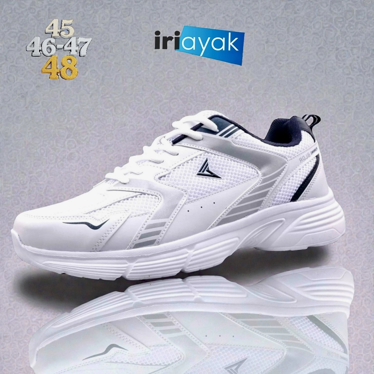 45-46-47-48 Numaralar da Rahat Kalıp Erkek Spor Ayakkabı