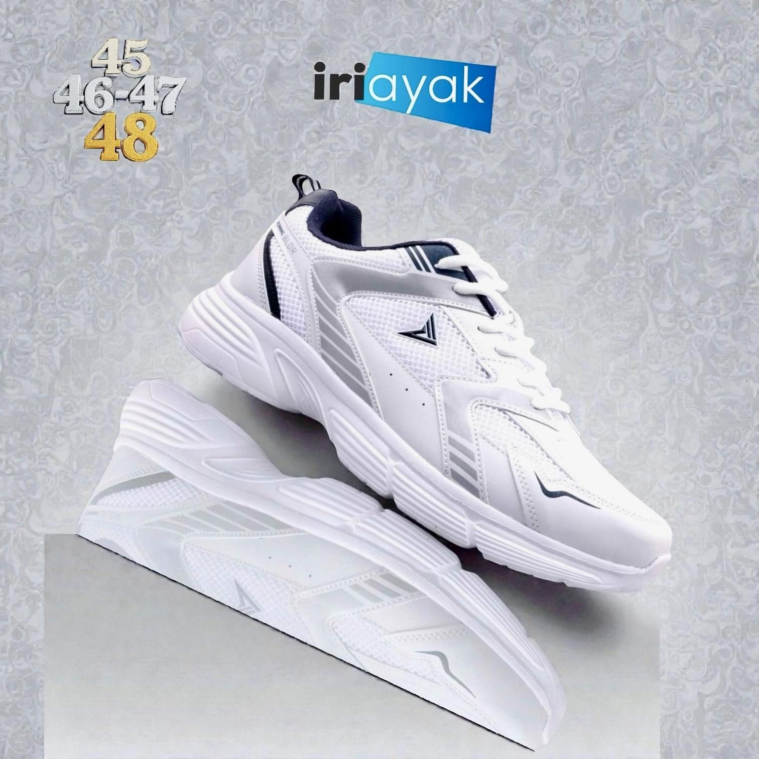 45-46-47-48 Numaralar da Rahat Kalıp Erkek Spor Ayakkabı