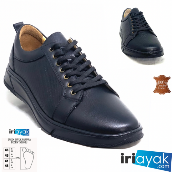 Büyük Numara Duble Deri Spor Model 45-46-47