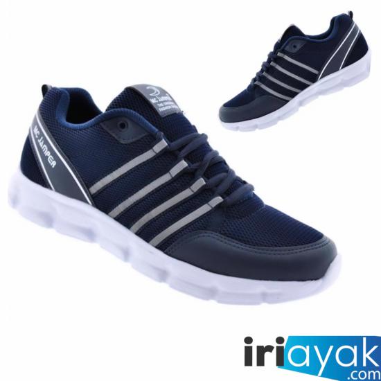 Büyük Numara Erkek Spor Ayakkabı Lacivert Beyaz 45-46-47 Numaralar da Günlük Spor Sneaker Yürüyüş Antreman Ayakkabı CGB430