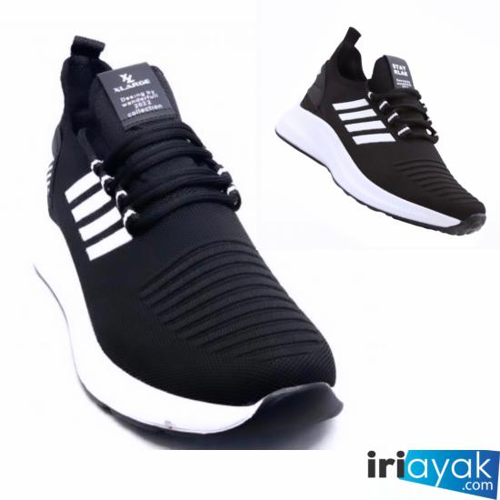 Büyük Numara Erkek Spor Ayakkabı Siyah 45-46-47 Numaralar da Günlük Spor Sneaker Yürüyüş Antreman Ayakkabı BLT114