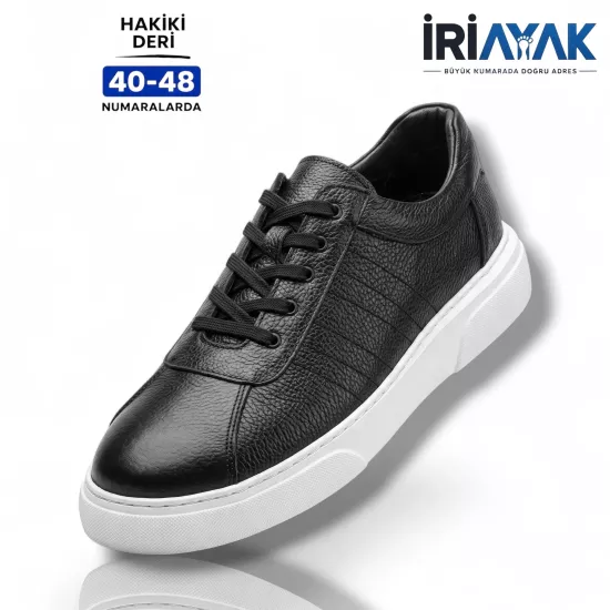 İriayak Büyük Numara Hakiki Deri 40-48 / Rahat Taban Casual Ayakkabı / Erkek - Günlük Kullanıma Uygun
