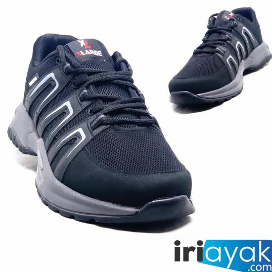 Büyük Numara Erkek Spor Ayakkabı Gri 45-46-47 Numaralar da Günlük Spor Sneaker Yürüyüş Antreman Ayakkabı BLE304