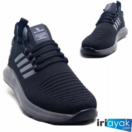Büyük Numara Erkek Spor Ayakkabı Siyah 45-46-47 Numaralar da Günlük Spor Sneaker Yürüyüş Antreman Ayakkabı CX328