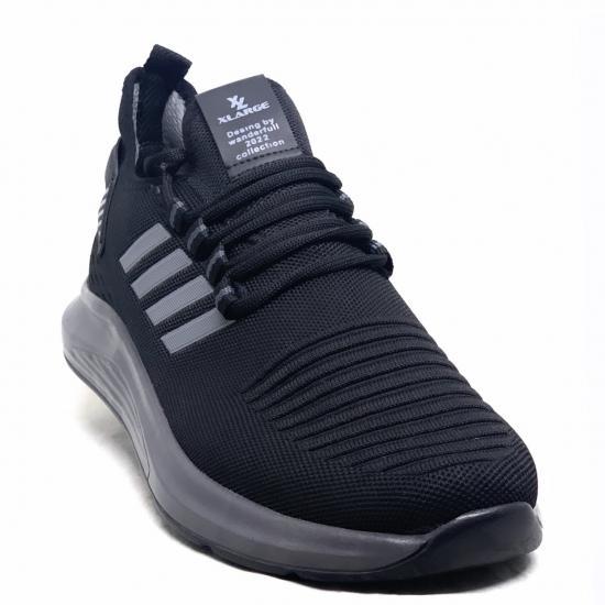 Büyük Numara Erkek Spor Ayakkabı Siyah 45-46-47 Numaralar da Günlük Spor Sneaker Yürüyüş Antreman Ayakkabı CX328