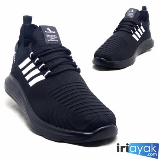 Büyük Numara Erkek Spor Ayakkabı Siyah 45-46-47 Numaralar da Günlük Spor Sneaker Yürüyüş Antreman Ayakkabı CX326