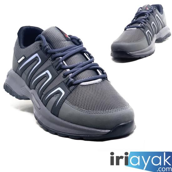 Büyük Numara Erkek Spor Ayakkabı Gri 45-46-47 Numaralar da Günlük Spor Sneaker Yürüyüş Antreman Ayakkabı BLE305
