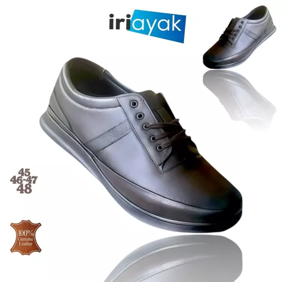 Büyük Numara Hakiki Deri 45-47 / Rahat Taban Casual Ayakkabı / Erkek - Günlük Kullanıma Uygun