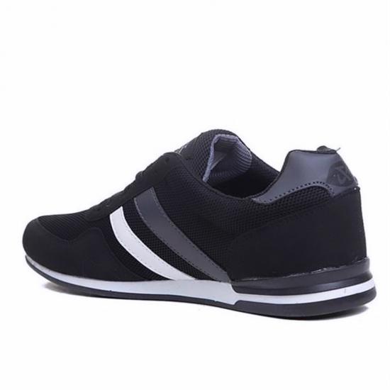 Büyük Numara Erkek Spor Ayakkabı Siyah 45-46-47 Numaralar da Günlük Spor Sneaker Yürüyüş Antreman Ayakkabı ZF104