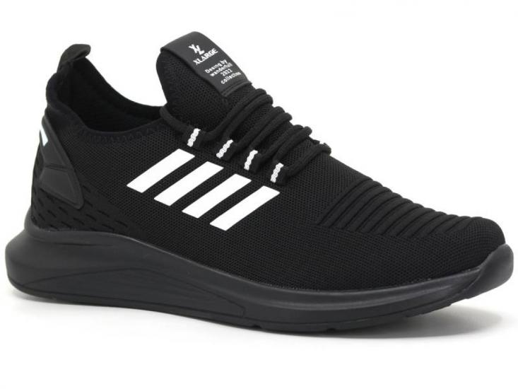 Büyük Numara Erkek Spor Ayakkabı Siyah 45-46-47 Numaralar da Günlük Spor Sneaker Yürüyüş Antreman Ayakkabı CX326