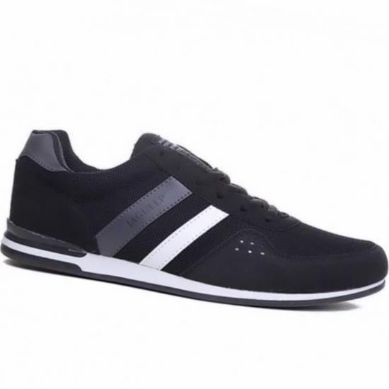 Büyük Numara Erkek Spor Ayakkabı Siyah 45-46-47 Numaralar da Günlük Spor Sneaker Yürüyüş Antreman Ayakkabı ZF104