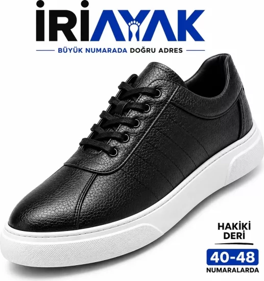 İriayak Büyük Numara Hakiki Deri 40-48 / Rahat Taban Casual Ayakkabı / Erkek - Günlük Kullanıma Uygun