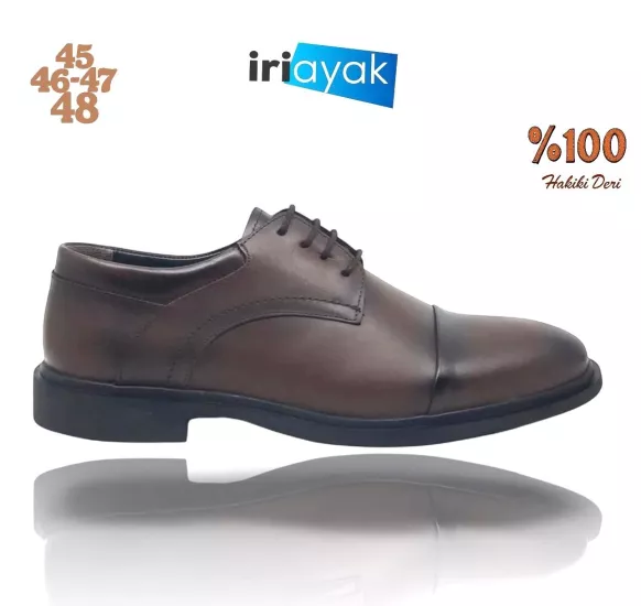 ’’Büyük Numara Hakiki Deri 45-48 / Rahat Taban Casual Ayakkabı / Erkek - Günlük Kullanıma Uygun’’