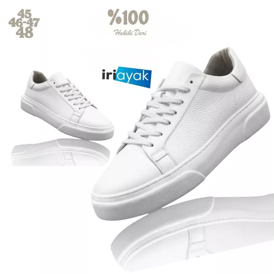 Büyük Numara Hakiki Deri 45-48 / Rahat Taban Casual Ayakkabı / Erkek - Günlük Kullanıma Uygun