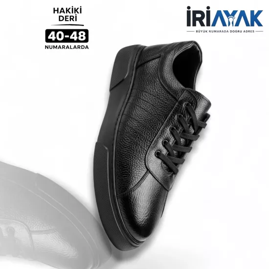 İriayak Büyük Numara Hakiki Deri 40-48 / Rahat Taban Casual Ayakkabı / Erkek - Günlük Kullanıma Uygun