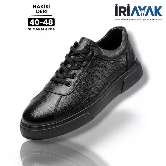 İriayak Büyük Numara Hakiki Deri 40-48 / Rahat Taban Casual Ayakkabı / Erkek - Günlük Kullanıma Uygun