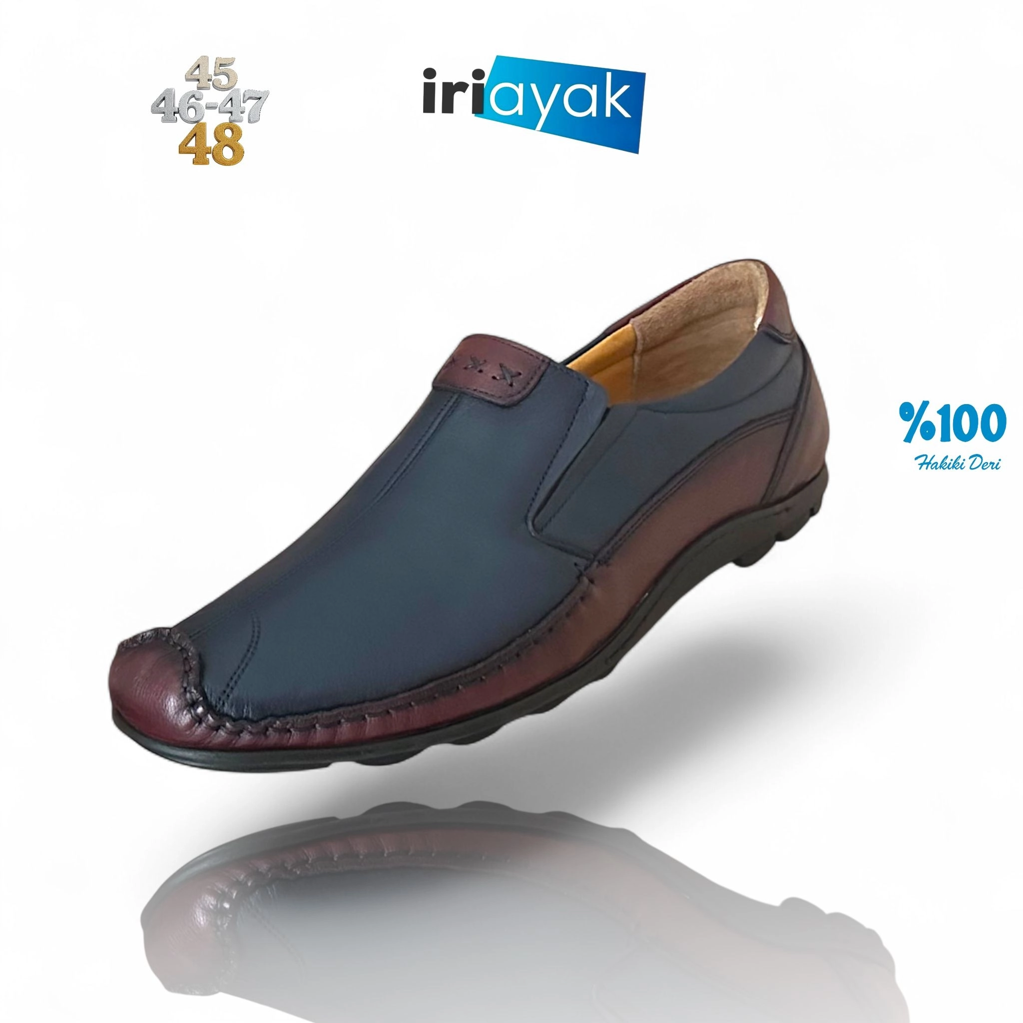 Büyük Numara Duble Hakiki Deri 45-46-47-48 