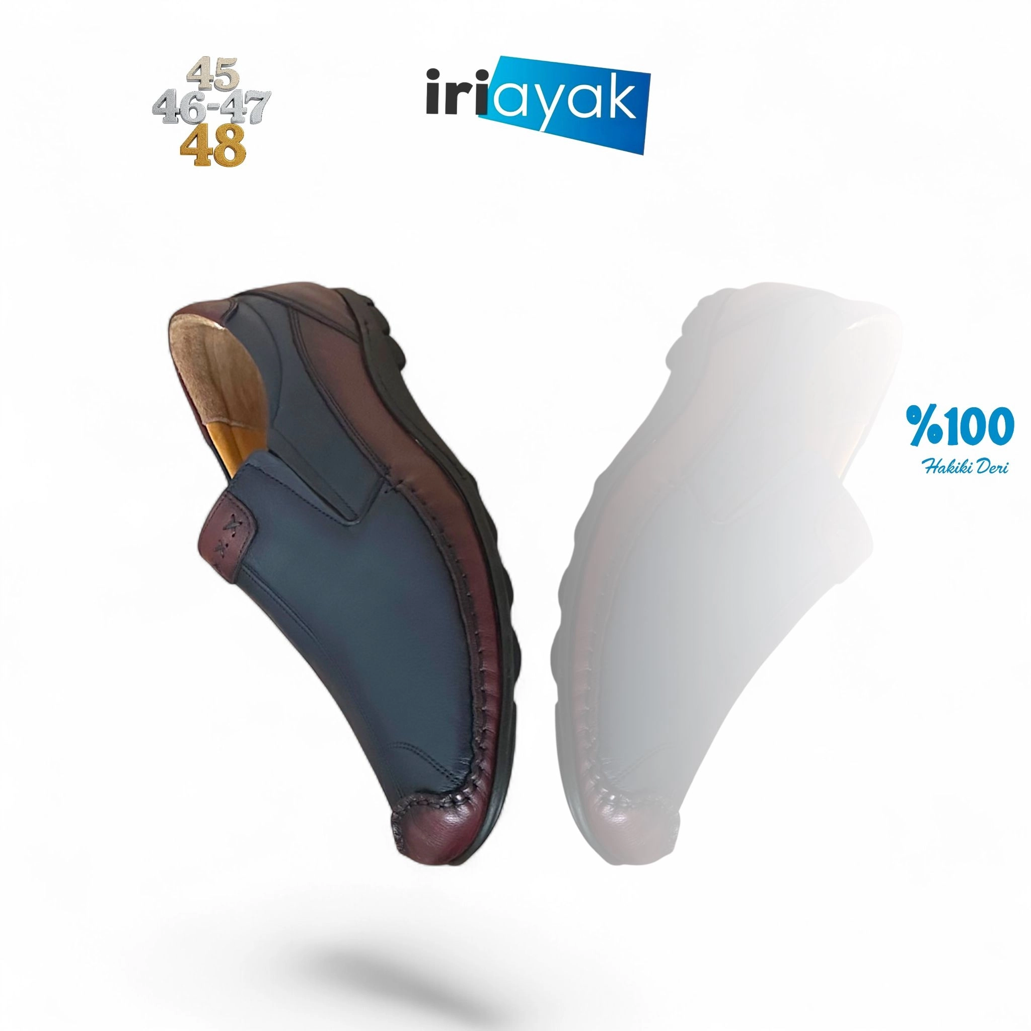 Büyük Numara Duble Hakiki Deri 45-46-47-48 