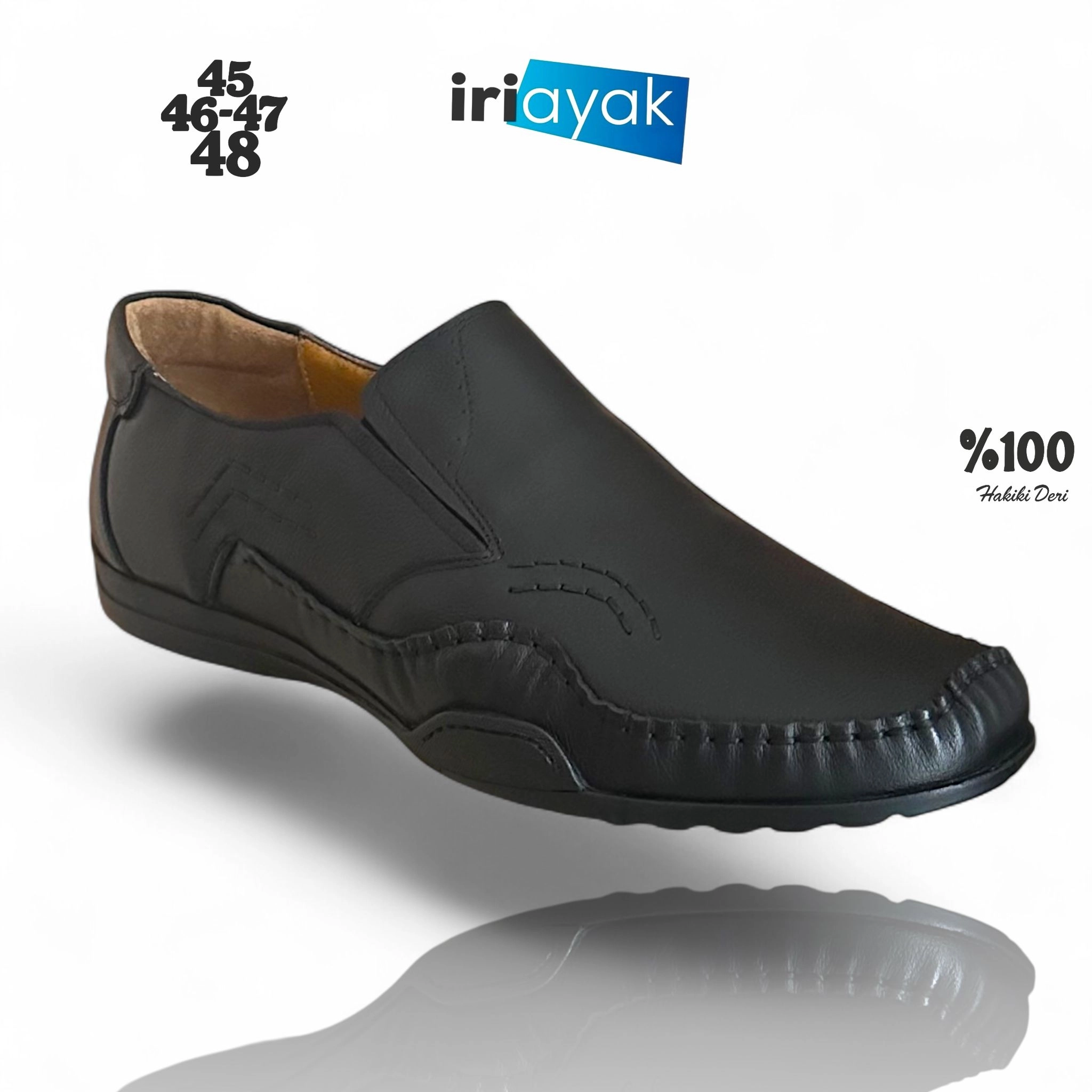 Büyük Numara Duble Hakiki Deri 45-46-47-48 