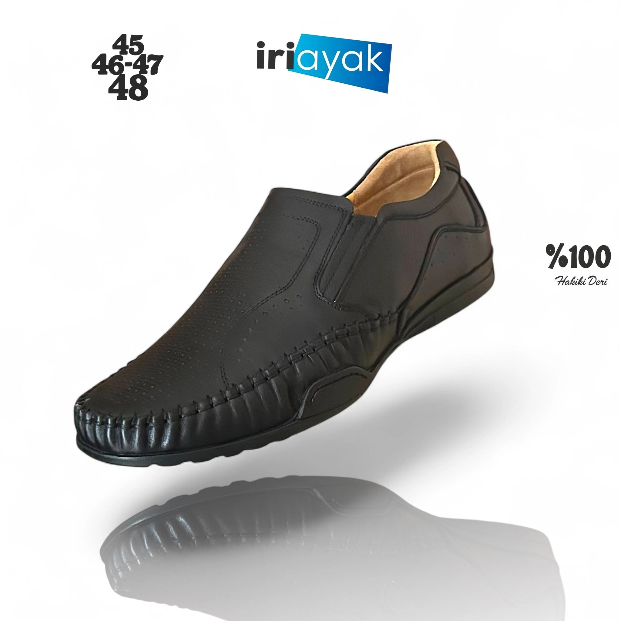 Büyük Numara Duble Hakiki Deri 45-46-47-48 