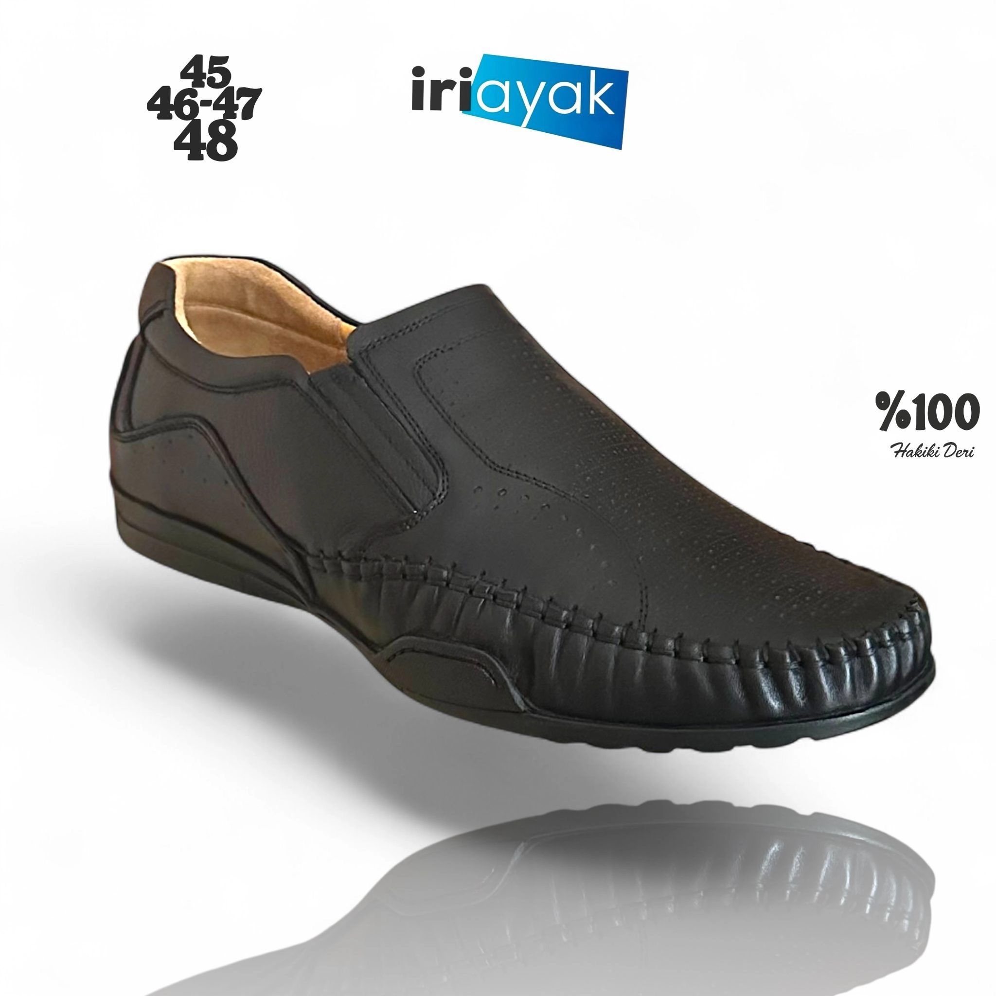 Büyük Numara Duble Hakiki Deri 45-46-47-48 