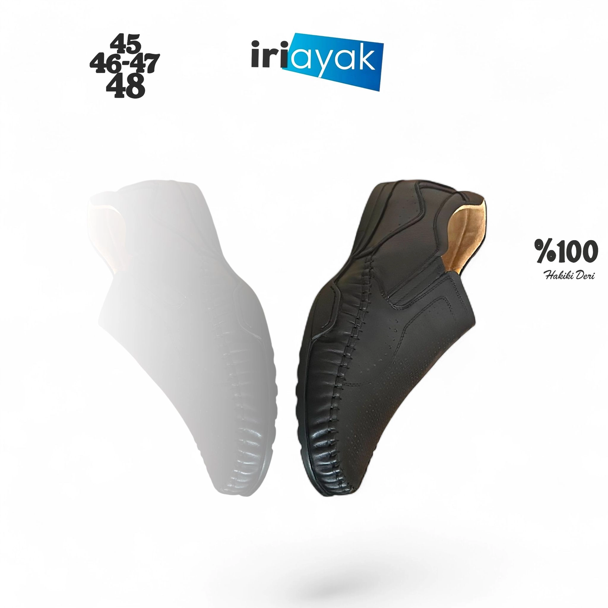 Büyük Numara Duble Hakiki Deri 45-46-47-48 