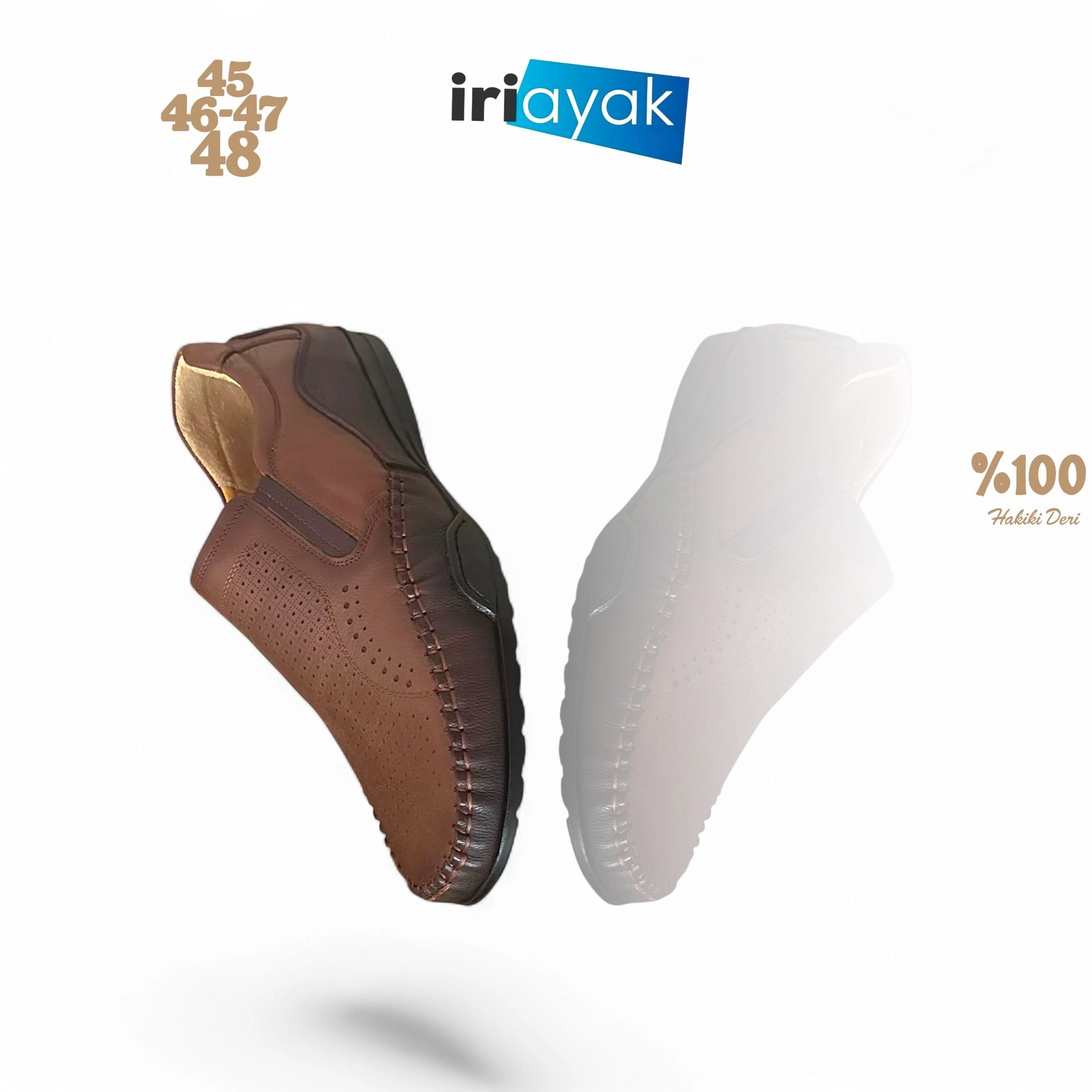 Büyük Numara Duble Hakiki Deri 45-46-47-48 