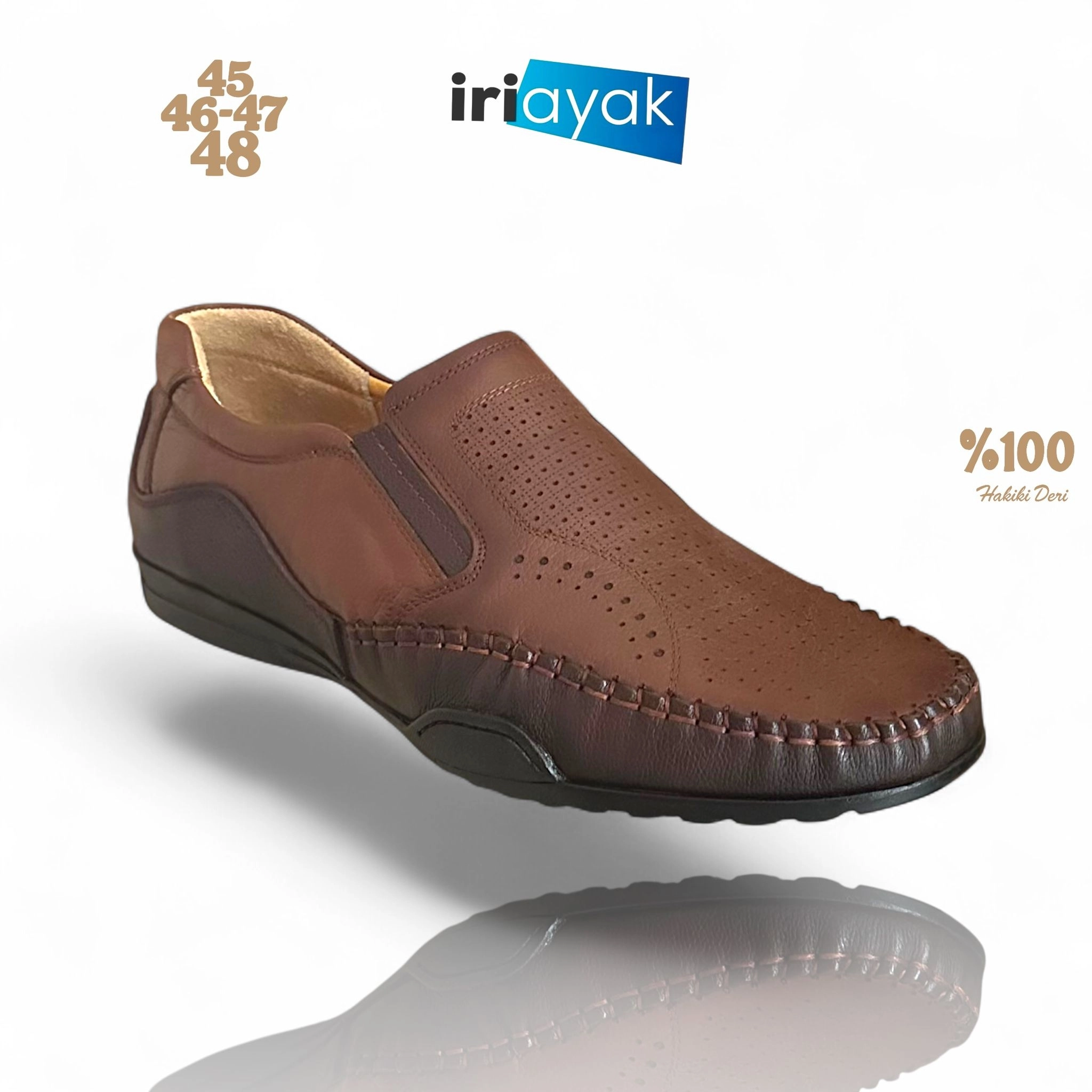 Büyük Numara Duble Hakiki Deri 45-46-47-48 