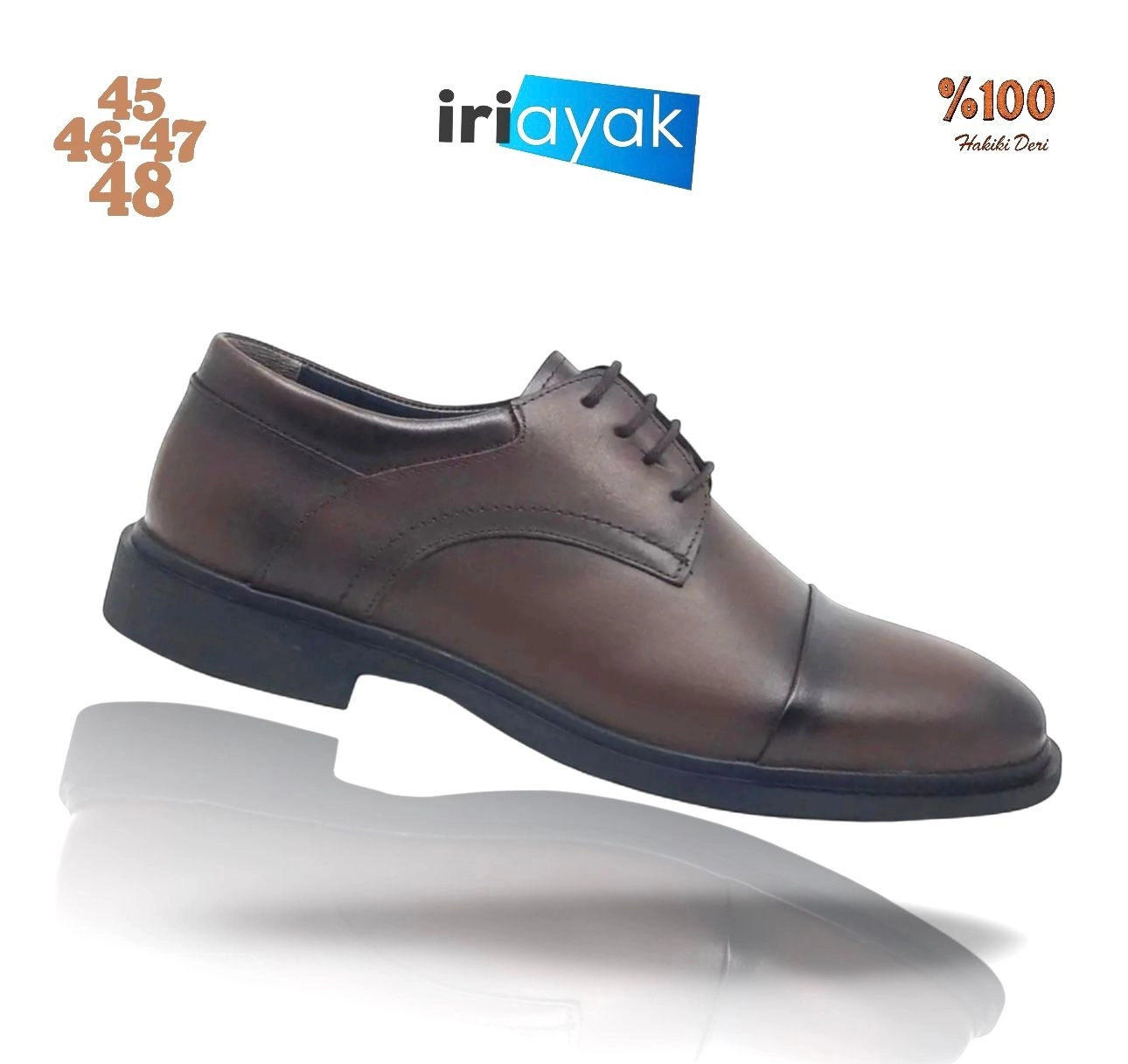 ’’Büyük Numara Hakiki Deri 45-48 / Rahat Taban Casual Ayakkabı / Erkek - Günlük Kullanıma Uygun’’