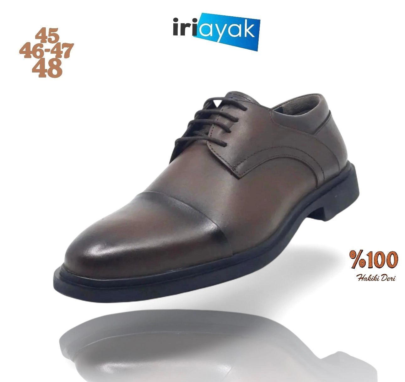 ’’Büyük Numara Hakiki Deri 45-48 / Rahat Taban Casual Ayakkabı / Erkek - Günlük Kullanıma Uygun’’