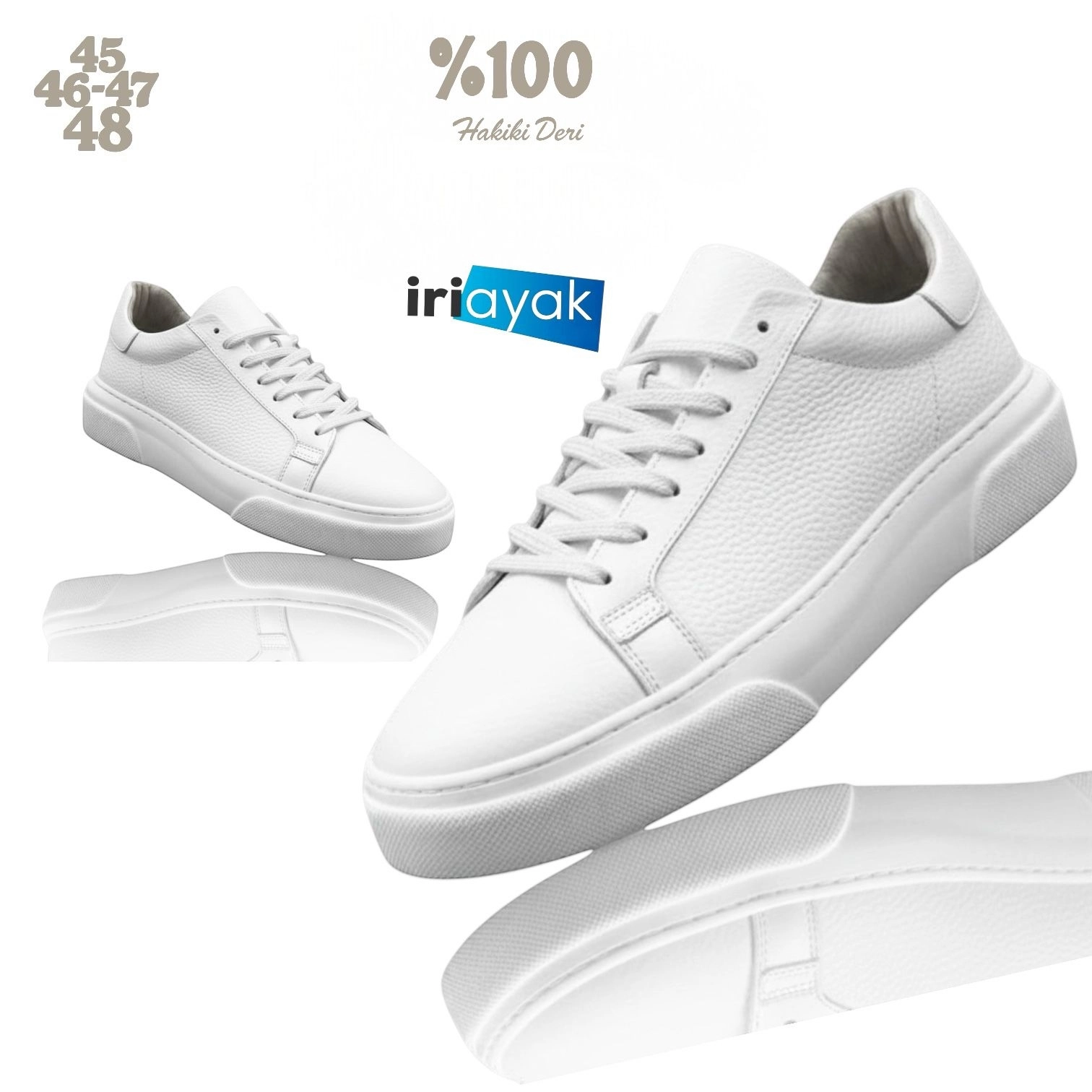 Büyük Numara Hakiki Deri 40-48 / Rahat Taban Casual Ayakkabı / Erkek - Günlük Kullanıma Uygun