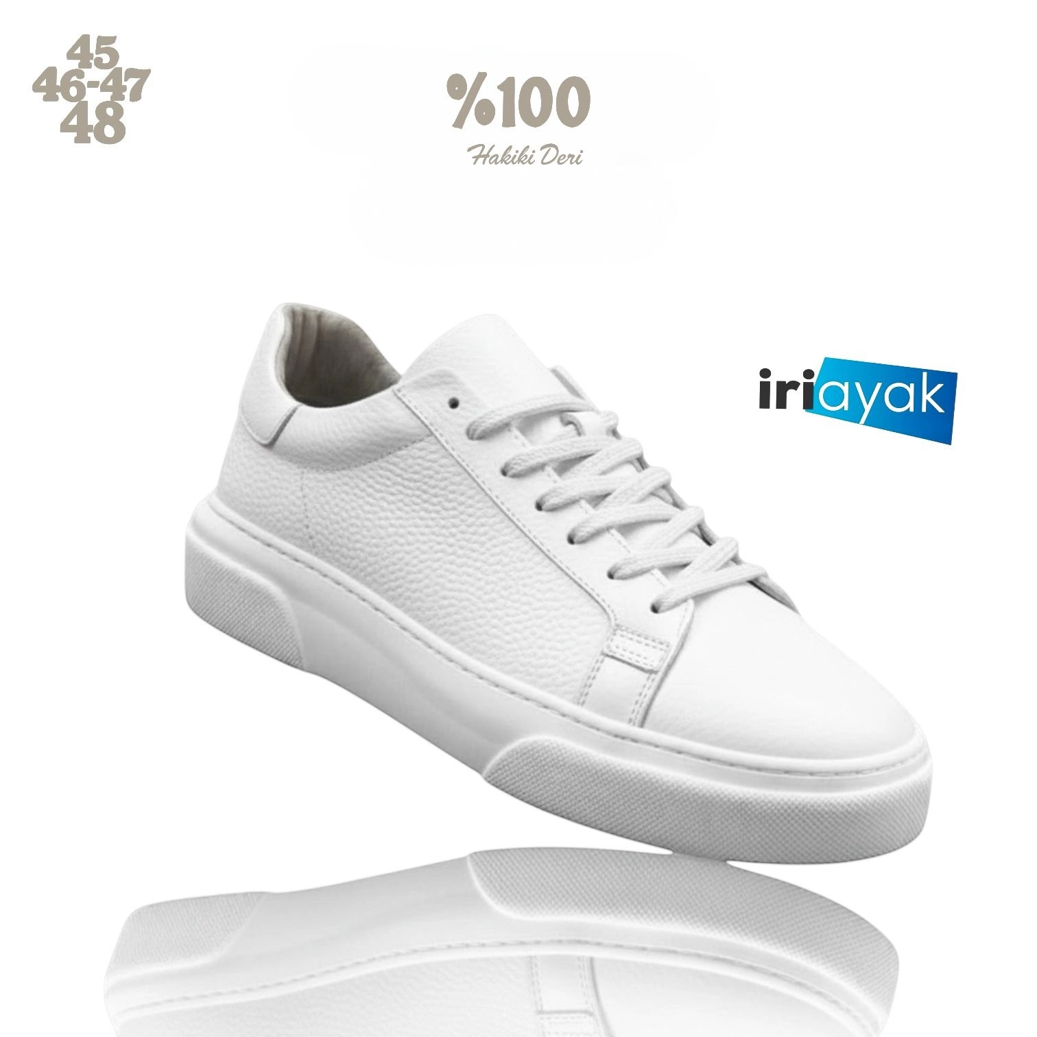 Büyük Numara Hakiki Deri 40-48 / Rahat Taban Casual Ayakkabı / Erkek - Günlük Kullanıma Uygun